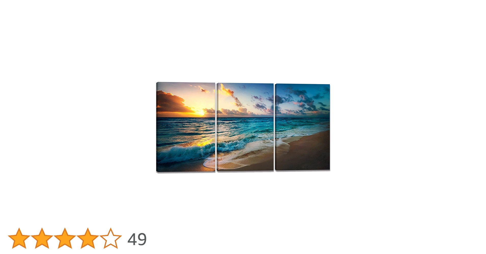 Amazon.co.jp: 海 アートパネル 海 風景画 海の絵 3枚 写真 太陽