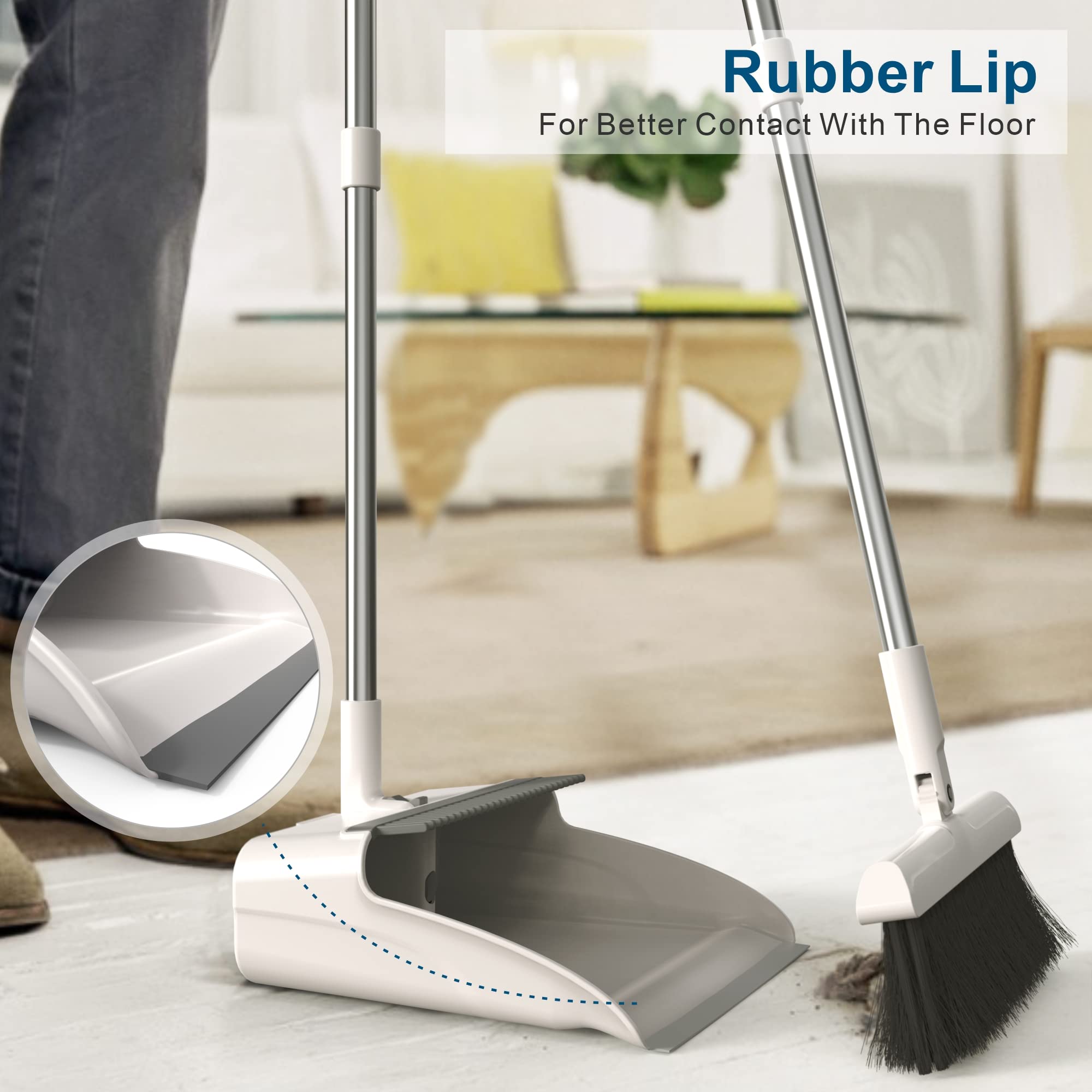 Amazon.co.jp: ほうきとちりとりセット 直立ほうきとちりとり 長い