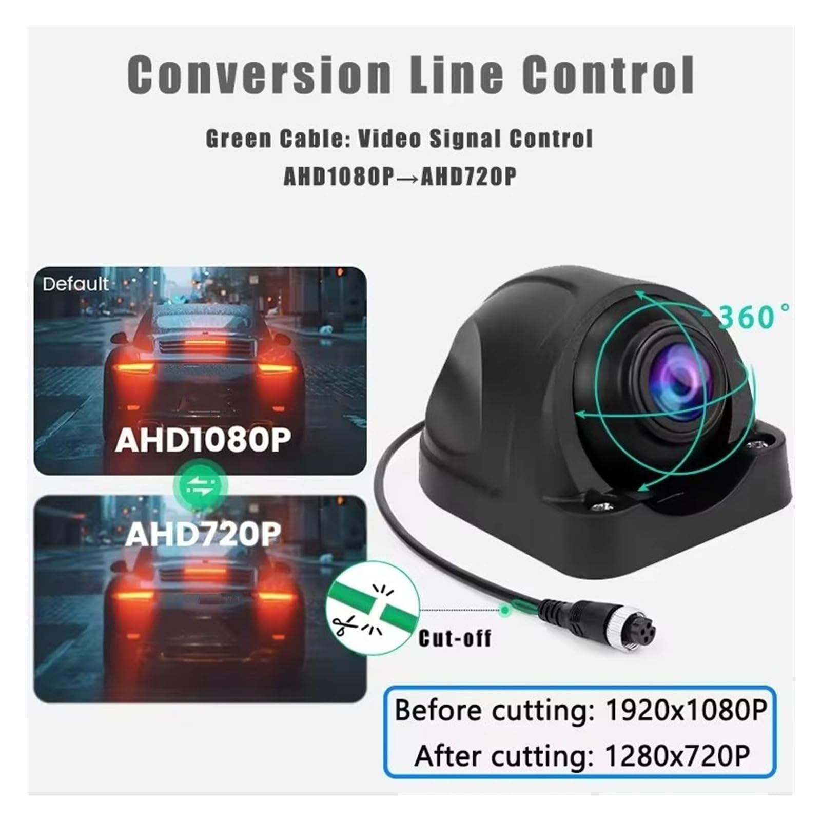 para camión para autobús para Coche para Autocaravana Cámara de visión Trasera Gran Angular 1080P/720P AHD Vista Lateral Visión Nocturna Starlight Solo cámara