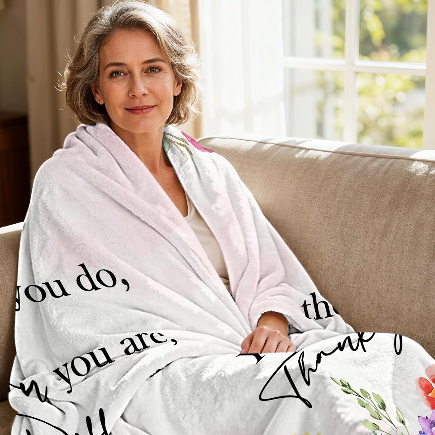 Thank You Gifts for Women, Appreciation Gifts for Employee, Inspirational/Farewell/Retirement Gifts for Coworkers/Teacher/Nurse Throw Blanket 60”×50” - Image 4