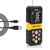 Laser Measure, 265Ft Rechargeable Laser Distance Meter with Multi-Measurement Units M/in/Ft, Backlit LCD 4 Line Display, and Pythagorean, Distance, Area, Volume Modes