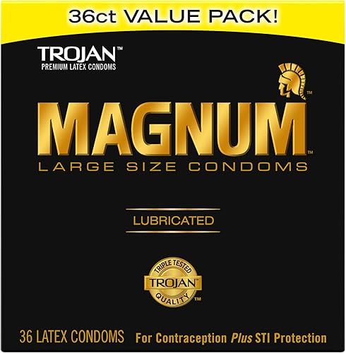 Miniatura 26 de Preservativos lubricados Trojan Magnum Xl., Magnum XL, 12 unidades, Negro, 1, 1