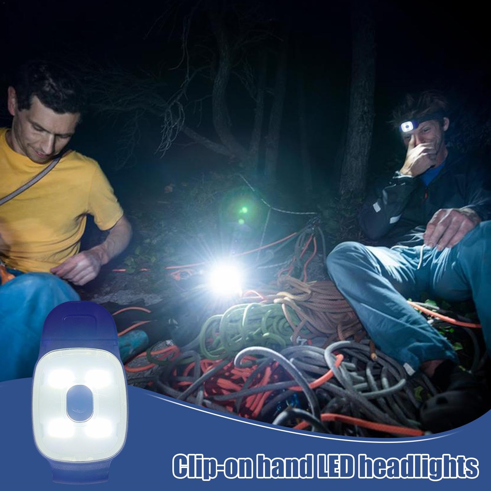 Teksome Luci da corsa indossabili, torce a LED ricaricabili con clip, luce da jogging indossabile, luce da corsa portatile per attività all'aperto