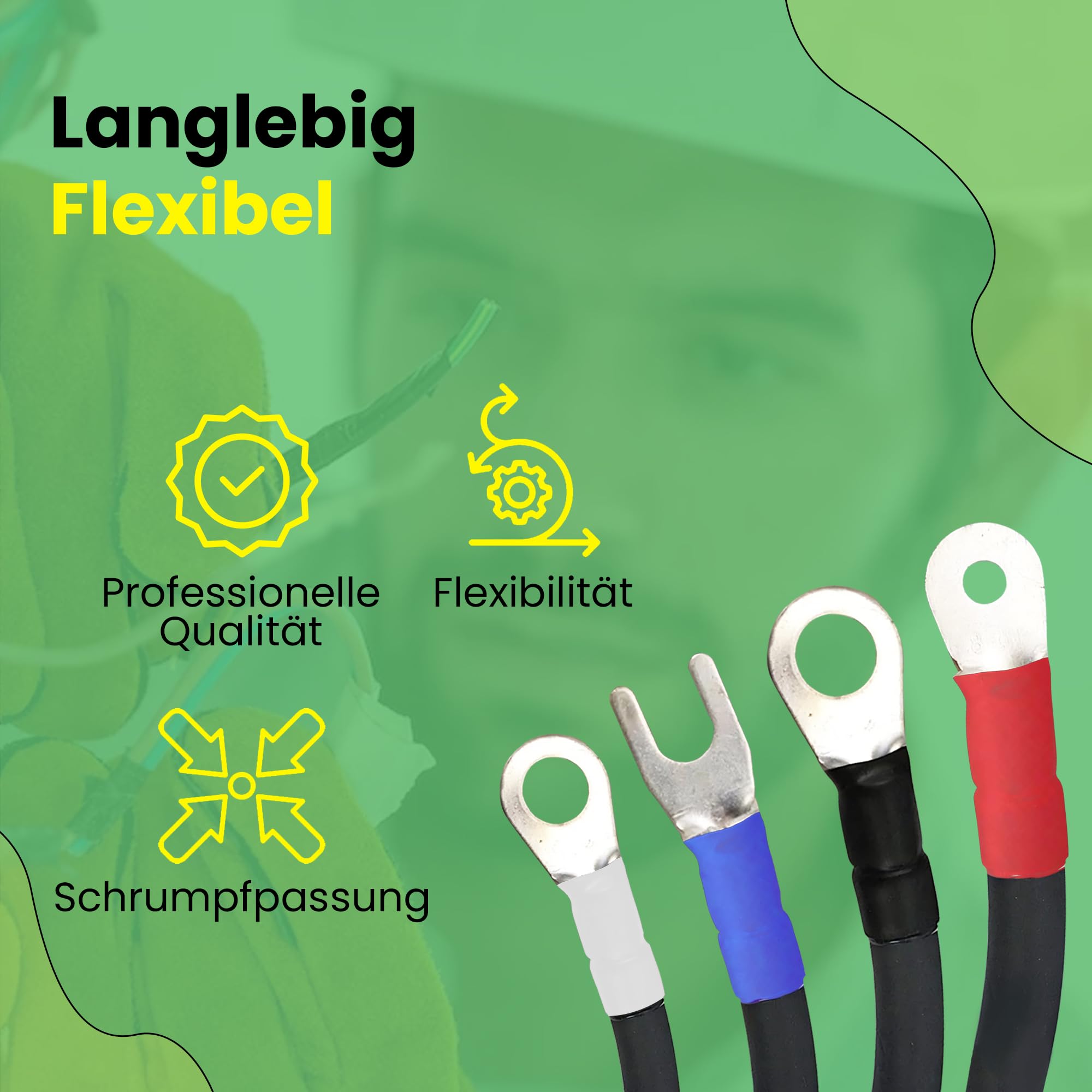 Offgridtec 5 m wąż termokurczliwy 6,4 mm > 3,2 mm czarny pojemnik dozujący warsztat samochód