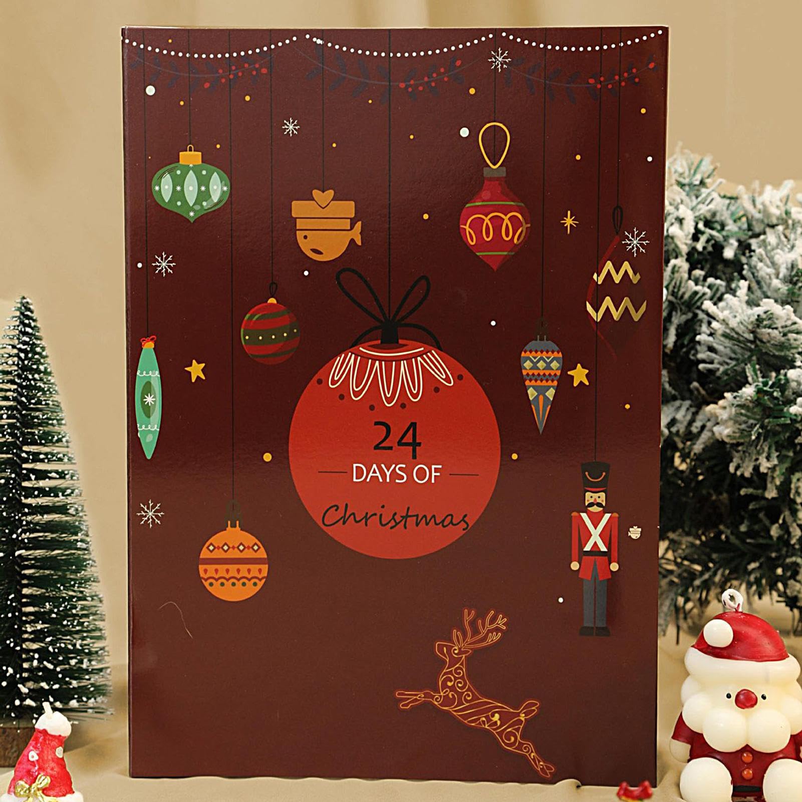 Calendario 'Avvento - 24 giorni vuoto riutilizzabile favori di festa | Conto alla rovescia Decorazione | Per soggiorno, camera da , festa scolastica attività familiare