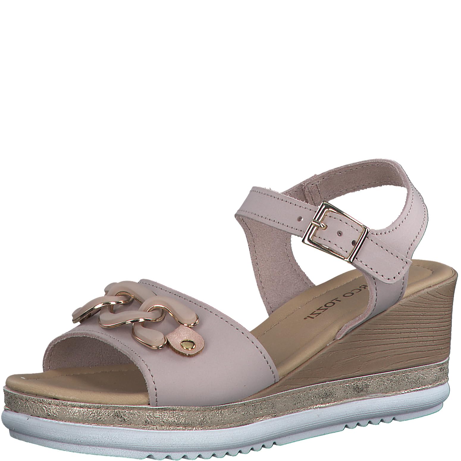 MARCO TOZZI Women's 2-28005-42 Heeled Sandal, Rose Nubuck, 7.5