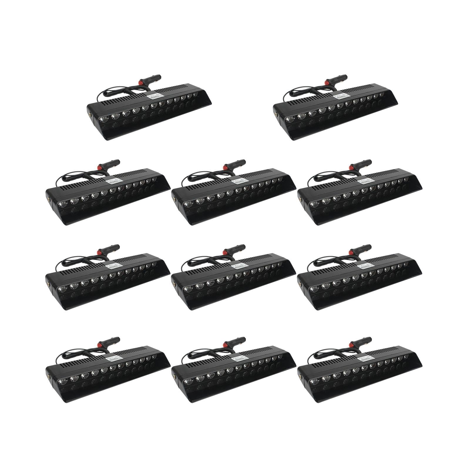 Merishopp Car Strobe Light 12V Vehicles 12Pcs LED Windshield Dashboard Warning Light White Light-image-17