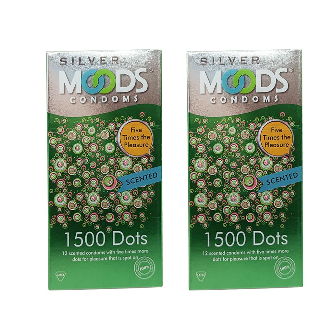 Moods Silver 1500 Dots Condom - 12 Count (Pack of 2)-image-6