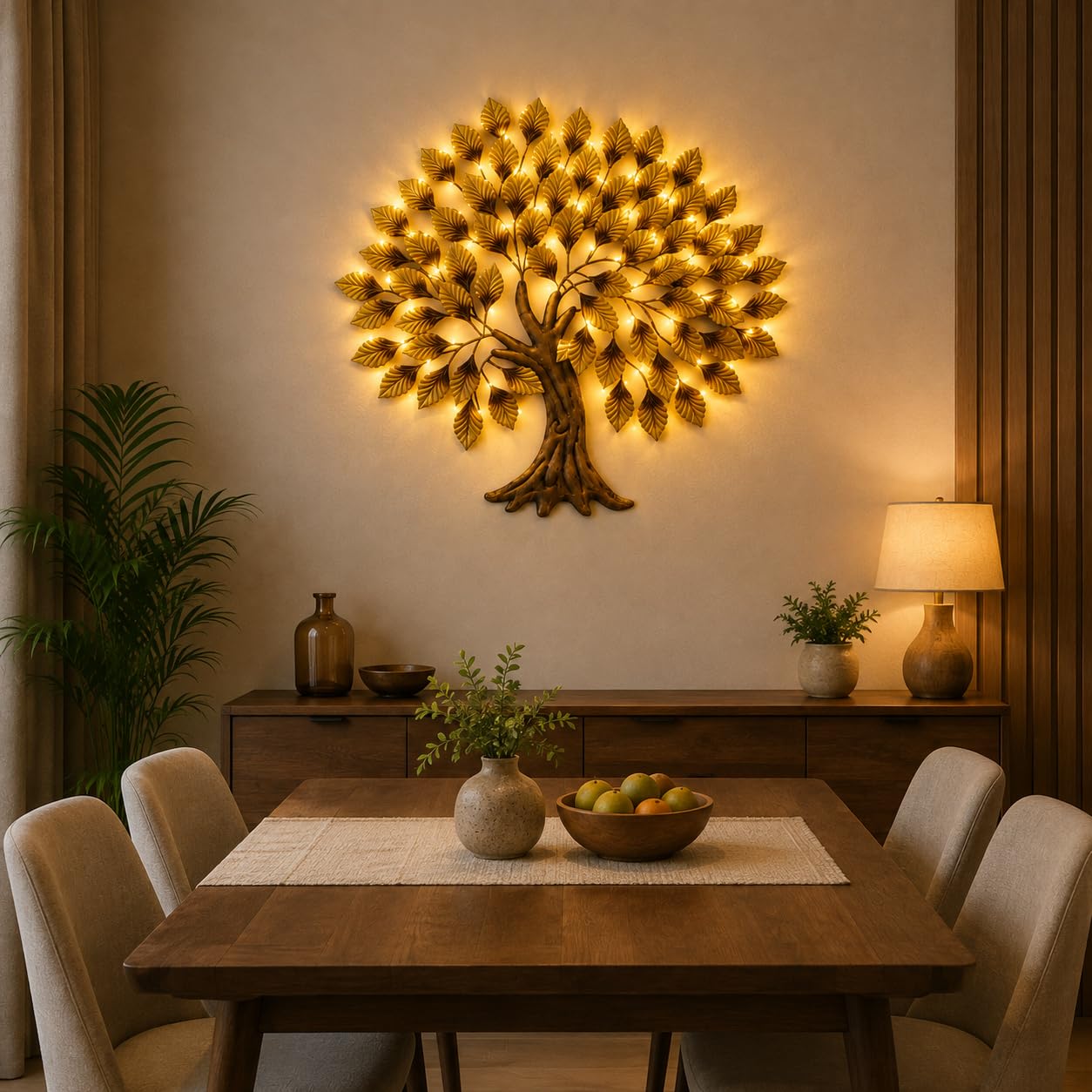 Zora Tree Wall Decor - LED Light & Elegant Design -4