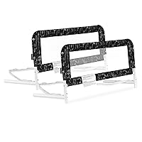 Vista 8 de Dream On Me Riel de cama ajustable de malla ligera con tela de malla transpirable en estampado de selva, 2 unidades (paquete de 1)