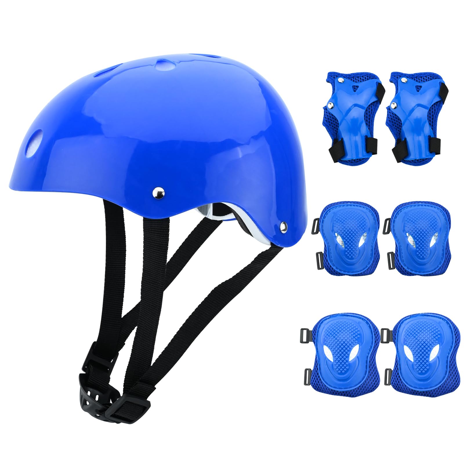 Set Protection 5-en-1 Enfant BNGXR - Casque + Genouillères + Poignets Pour Skate, Roller, Vélo