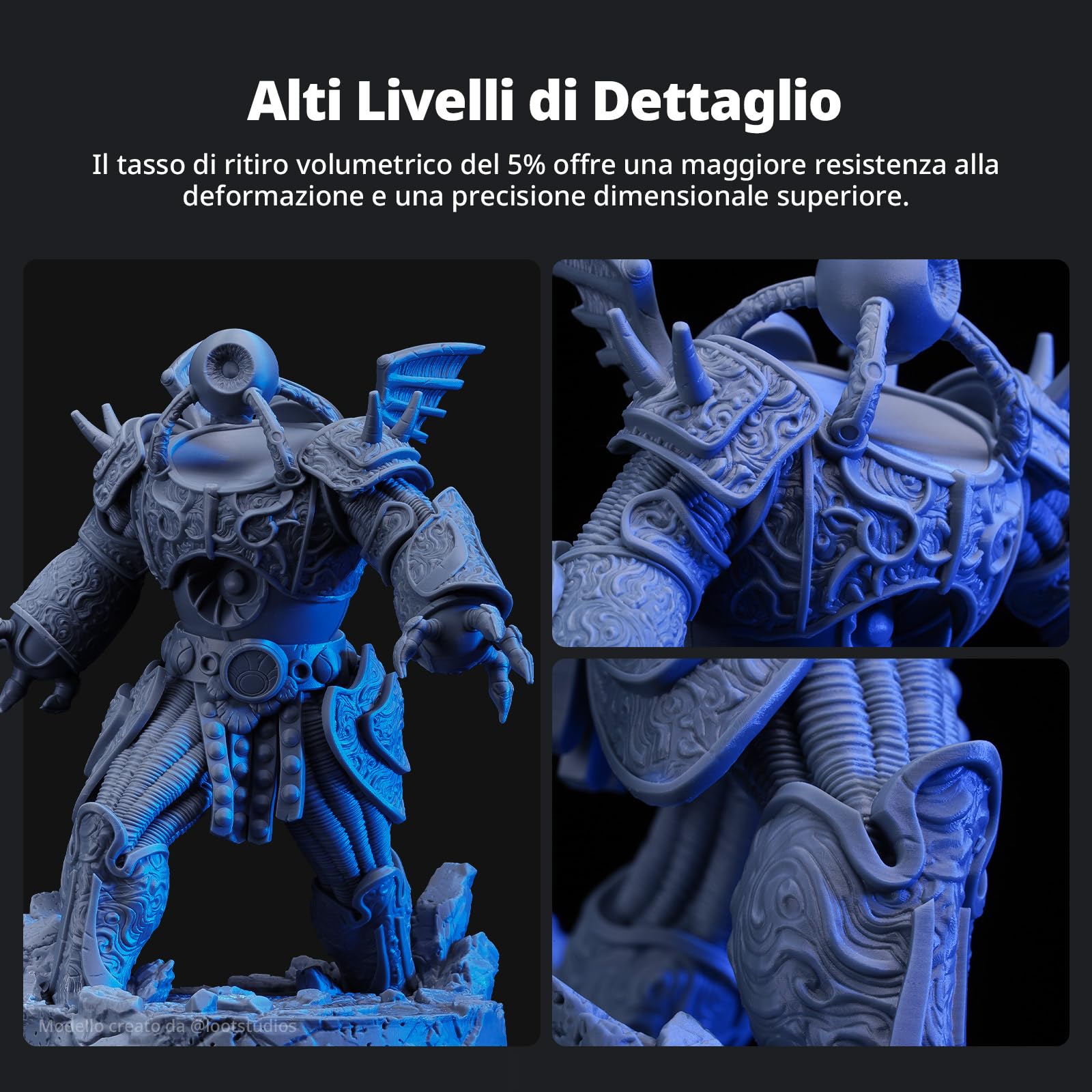 ANYCUBIC Resina Stampante 3D, Resine Standard Fotopolimerizzante UV 405 nm con Alta Precisione, Eccellente Fluidità e Solidificare Rapida per stampanti 3D 4K/8K LCD/DLP/SLA (Blu Trasparente, 1000g)