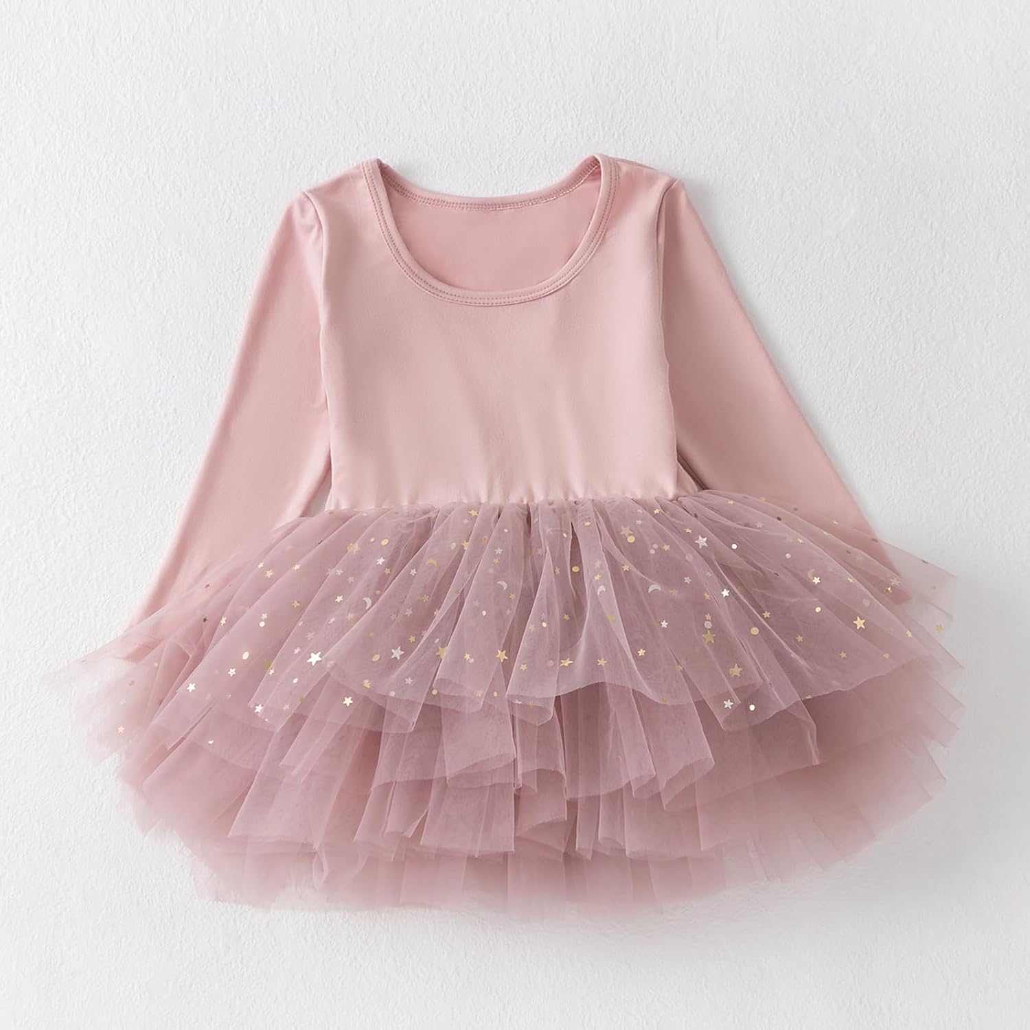Toddler Girls Ballet Tutu Dresses Long Sleeve Sequin Tulle Ballerina Outfits Dance Leotards - Image 3