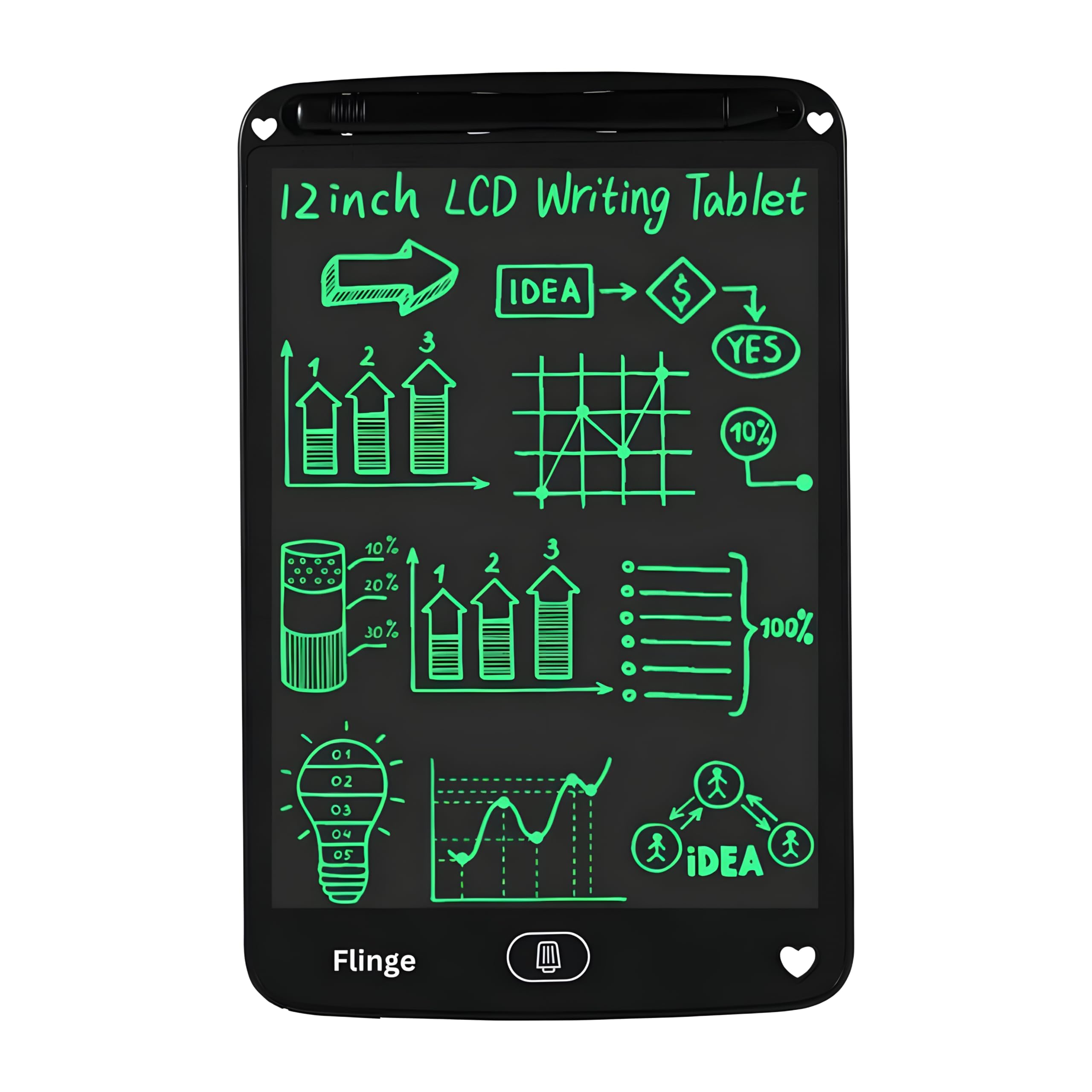 Flinge LCD Writing Tablet Screenwriting Toys Board Smart Digital E-Note Pad 12 Inch Light Weight Magic Slate for Drawing Playing Noting by Kids and Adults Best Birthday Gift Girls Boys (Pink) (B0BR8BX641) Amazon Price History, Amazon Price Tracker