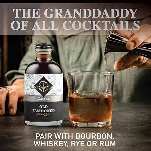 Miniatura 7 de Strongwater Mezclador de cóctel artesanal ahumado a la antigua, hace 32 cócteles, jarabe artesanal a la antigua con té Lapsang Souchong, azúcar,
