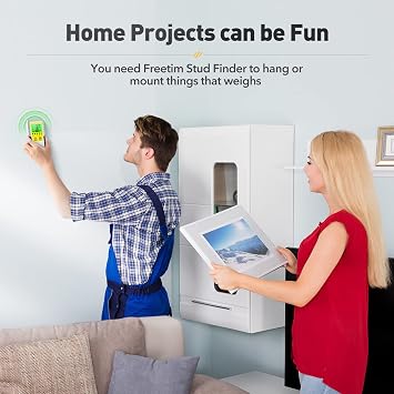 Stud Finder Wall Scanner Sensor - 5 in 1 Stud Sensor Detector Wall Scanner with LCD Display Beam Finders for the Center and Edge of Metal Wood AC Wire Studs Pipe Joist Detection