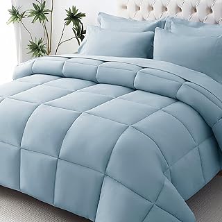 JOLLYVOGUE Queen Comforter Set, 7-Piece Bed in a Bag Queen, Ultra-Soft Comforters Queen Size, Queen Size Comforter Sets, G...