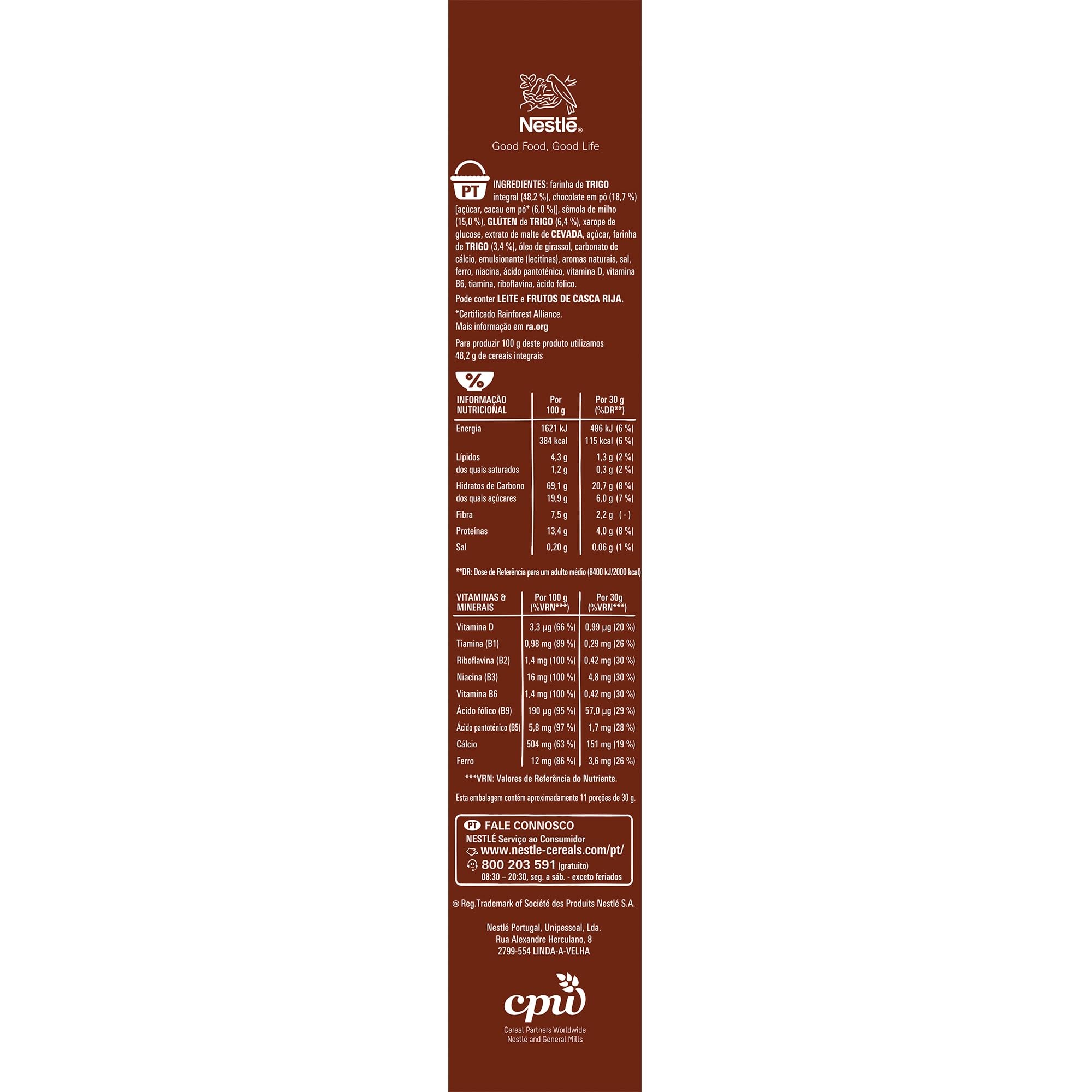 Cereales Nestlé Chocapic Proteína, Cereales integrales con chocolate, 7 estuches de 340g