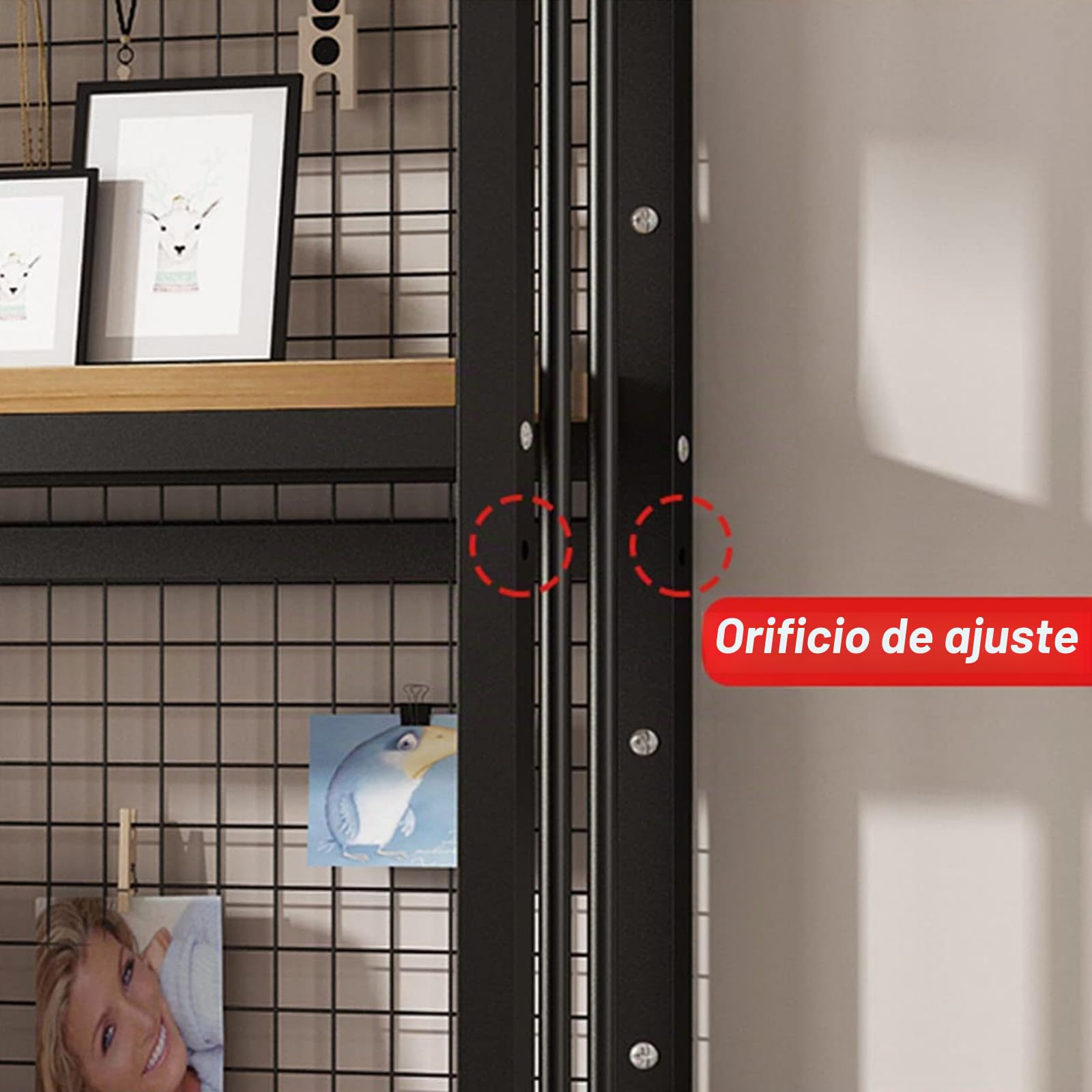 Estante de Escritorio 3 estantes, Estante Ajustable Organizador, estantería de Escritorio para Escritorio de la computadora, Madera y Metal para la Oficina casa Estudio Dormitorio (B, 75cm)