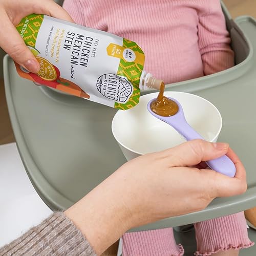 Vista 22 de Serenity Kids Bolsas de alimentos para bebés de más de 6 meses hechas con carnes de origen ético y verduras orgánicas, bolsa sin BPA de 3.5 onzas