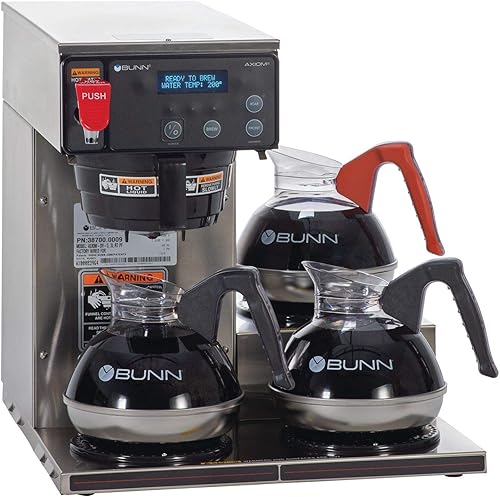 BUNN Axiom 15-3 cafetera comercial automática de 12 tazas 3 calentadores inferiores 387000002