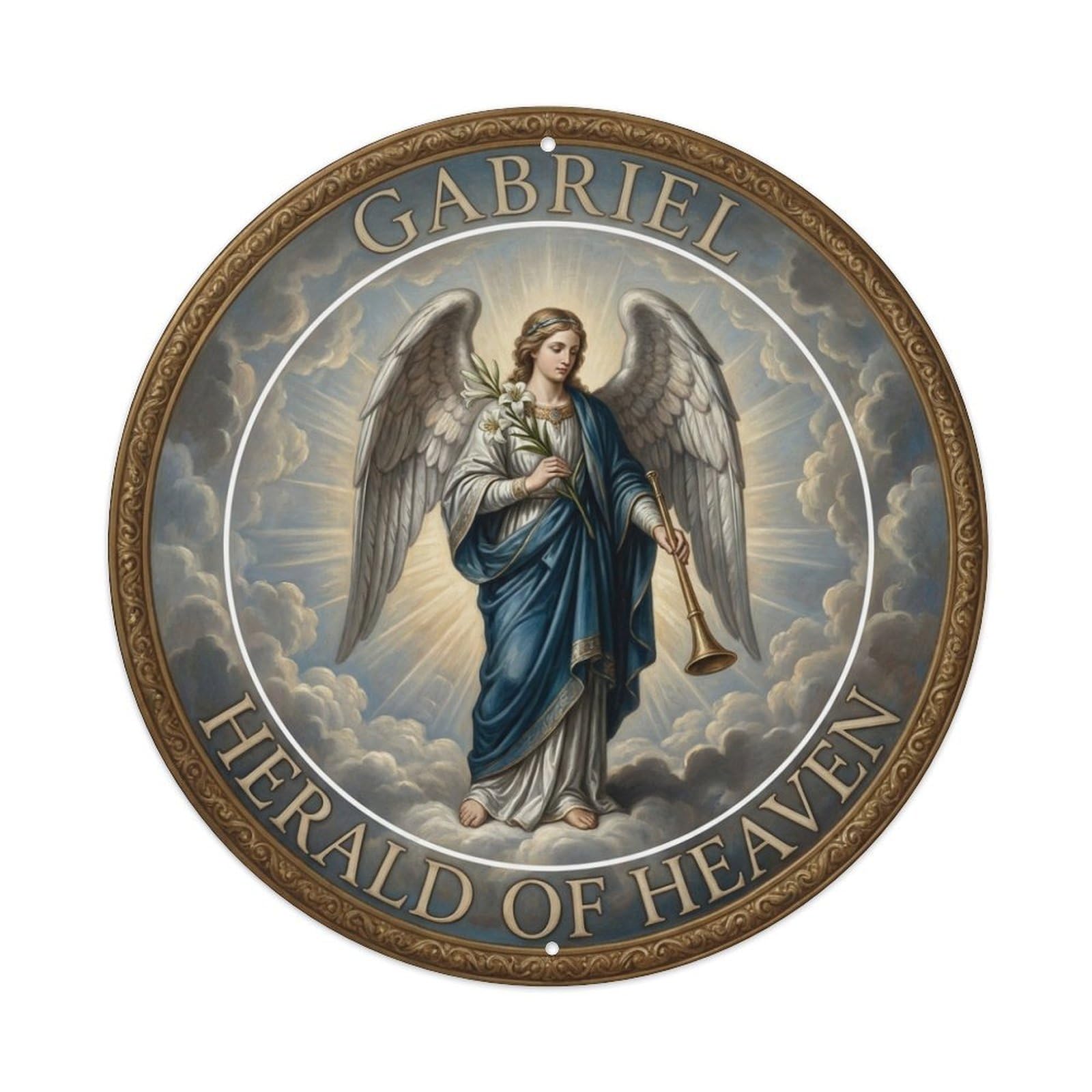 Herald of Heaven Divine Voice Archangel Gabriel Metal Tin Sign
