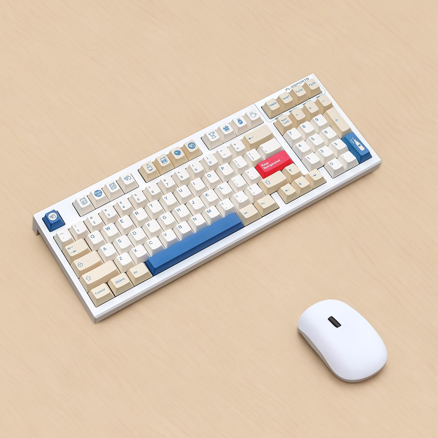 YMDK 146 SOYA Milk Theme Keycaps PBT Cherry Profile Dye Sub Keycap English Korean Japanese for MX Mechanical Keyboards