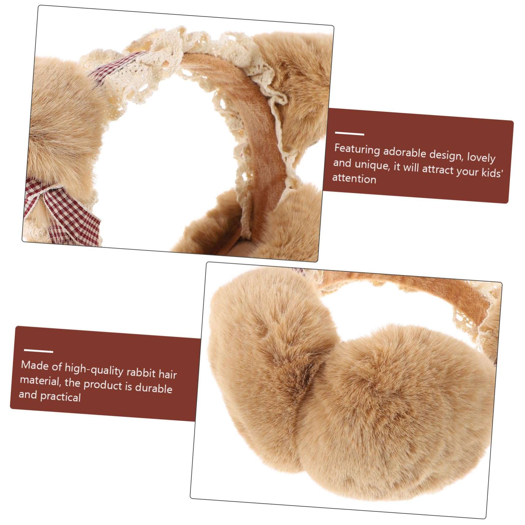3piezas Orejeras De Invierno Para Mujer Protección Auditiva De Poliester Earmuffs Plegables y Ligeras Diseño Elegante Accesorio Para Mantener El Calor