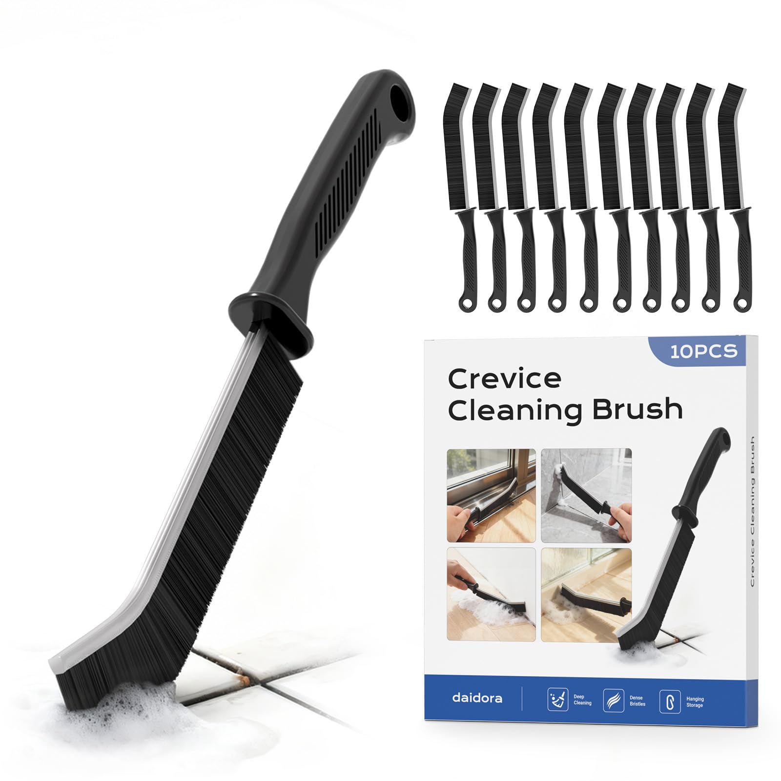 10Pcs Crevice Cleaning Brush - Grout Brush, Multifunctional Bathroom Cleaning Brush for Home, Kitchen, Bathroom, Window, Vehicle