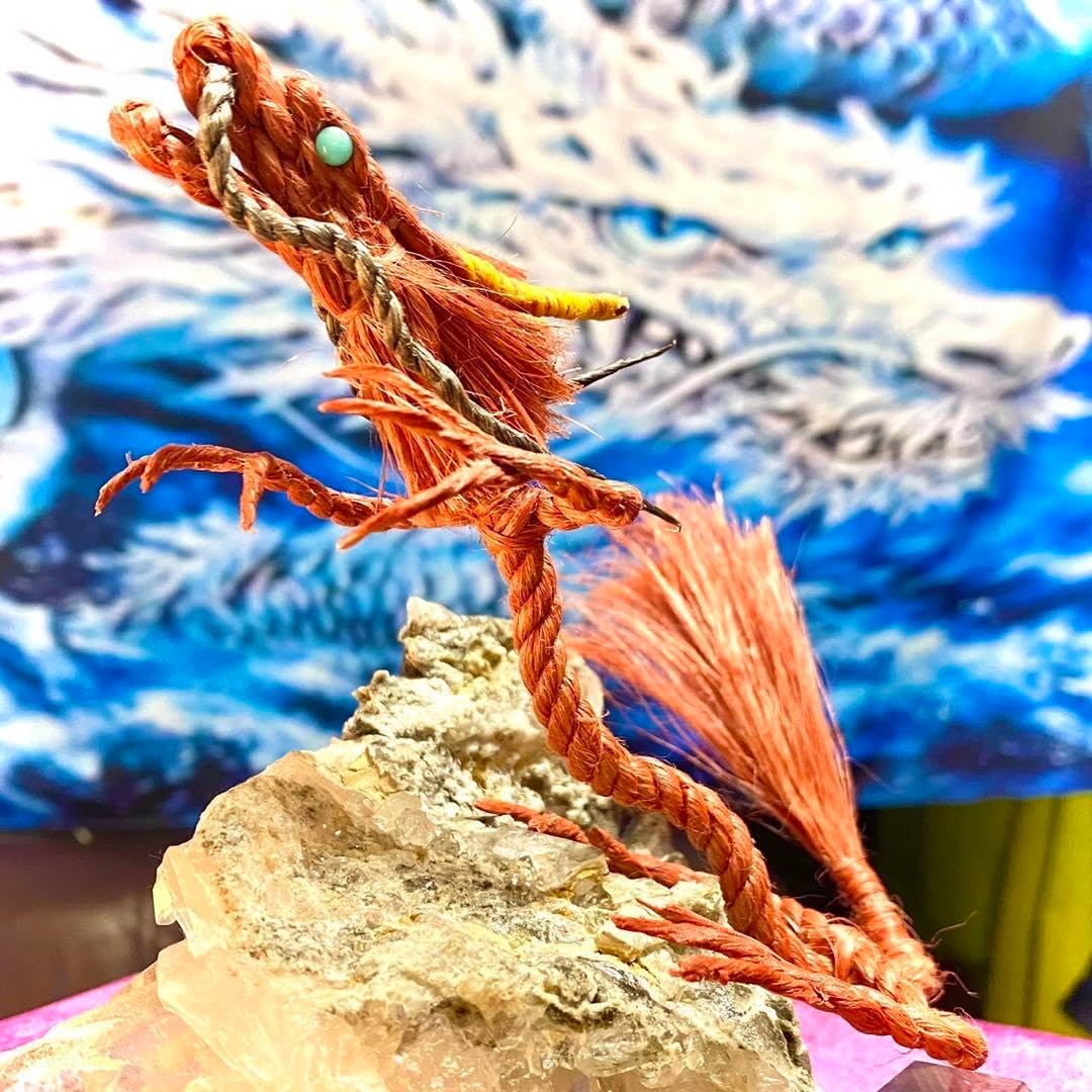 精麻龍 (小)ベンガラ染め 赤龍 精麻龍 ベンガラ染め(小) 陽龍