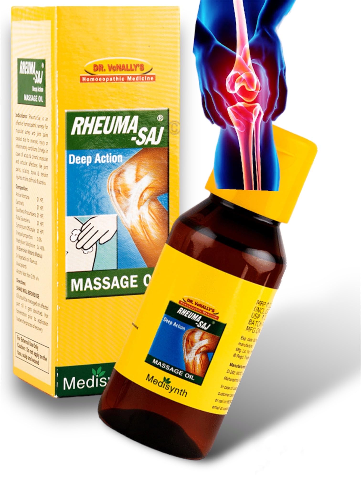 Medisynth RheumaSaj Massage Oil - 60ml - Pack Of 1 Bottle (B0CHFDP92T) Amazon Price History, Amazon Price Tracker