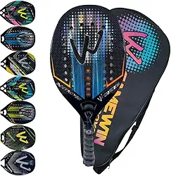 Raquete Beach Tennis Carbono 3K Profissional Com Capa Protetora Leve e Equilibrada