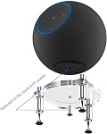 Stand for 2025 New Studio Smart Speaker, Shock Absorber Spikes for New Studio 2025 (Transparent with Silver Metallic feet)
