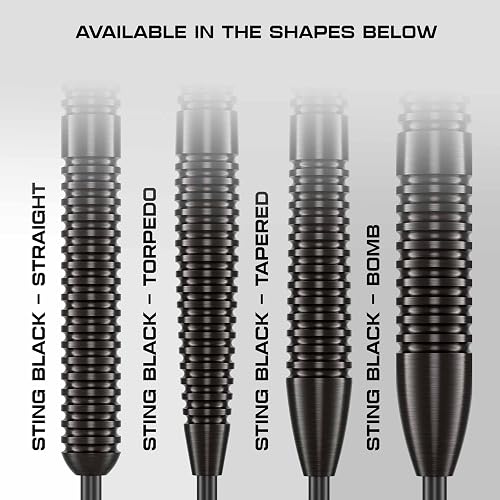 KOTO – Sting Black 90% Tungsten Darts, 24G, Black, Steel Tip Darts Set - 7