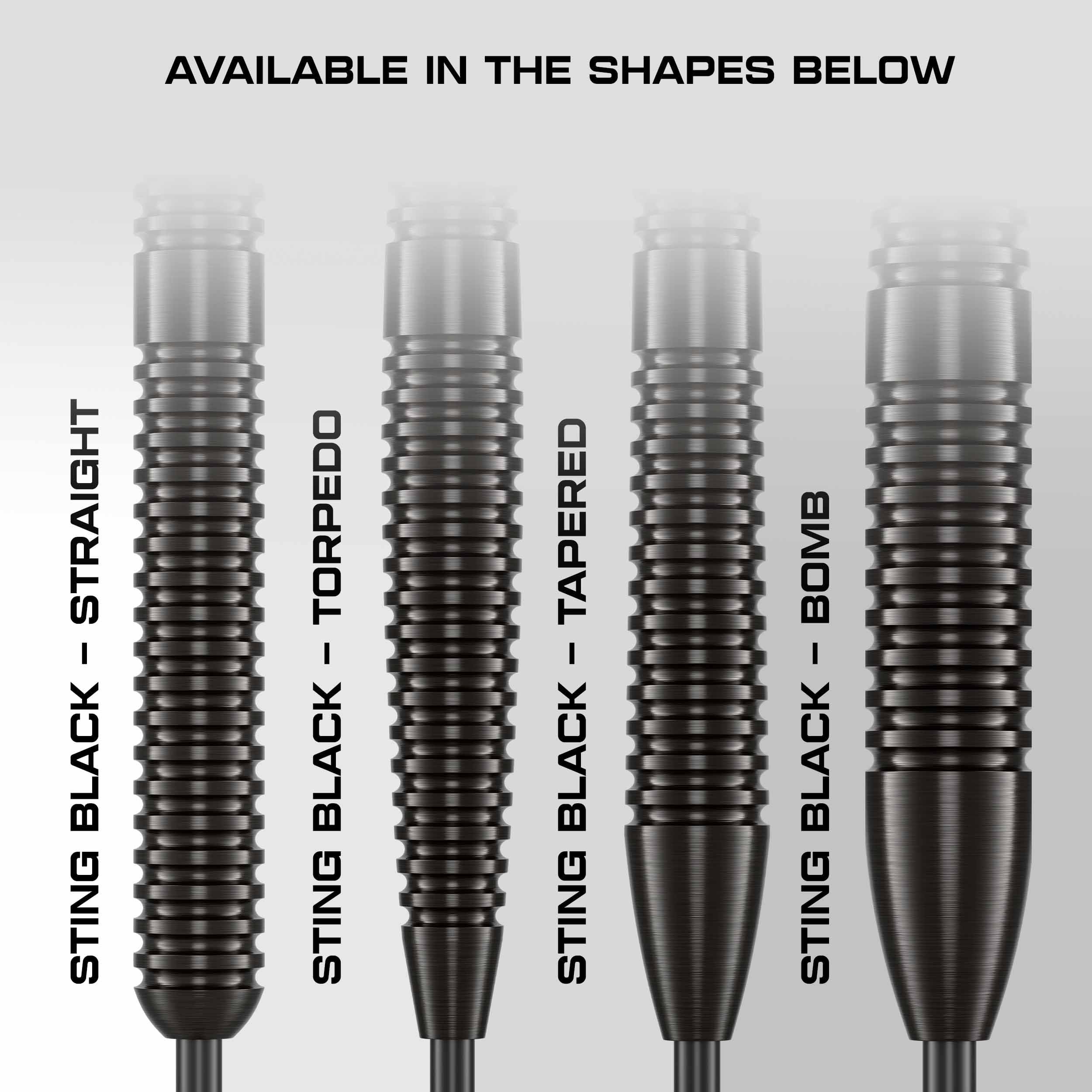 KOTO Sting Black Straight 90% Tungsten Darts - Lotki do Darta