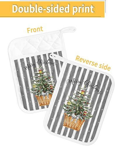 Miniatura 9 de Oriental Dragon 3Pcs Pot Holders for Kitchen,Non Slip & Heat Insulation Terry Cloth Potholder Set with Pocket,Thick Hot Pad Oven Mitts Trivet