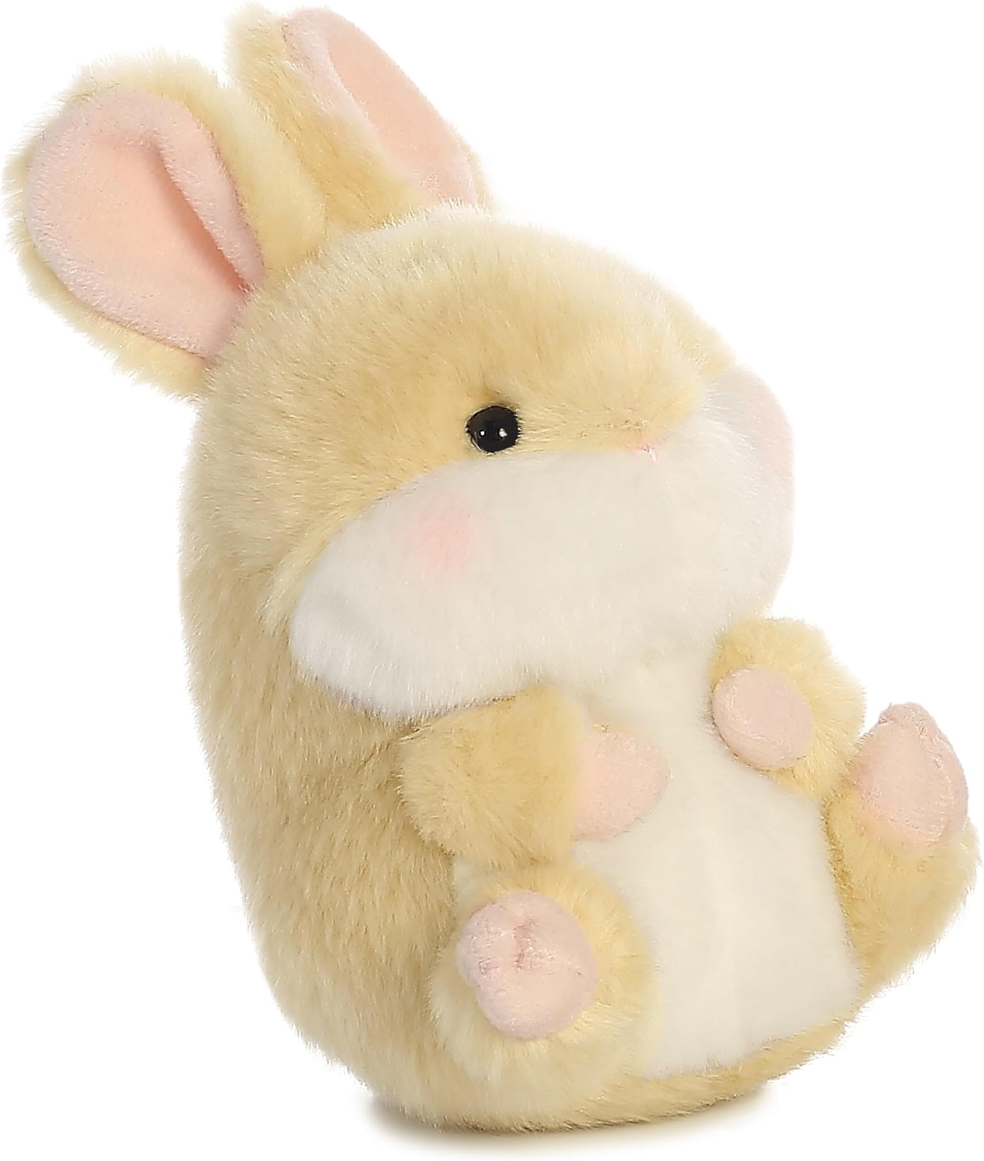 Aurora® Round Rolly Pet™ Lively Bunny™ Stuffed Animal - Adorable Companions - On-The-Go Fun - Brown 5 Inches