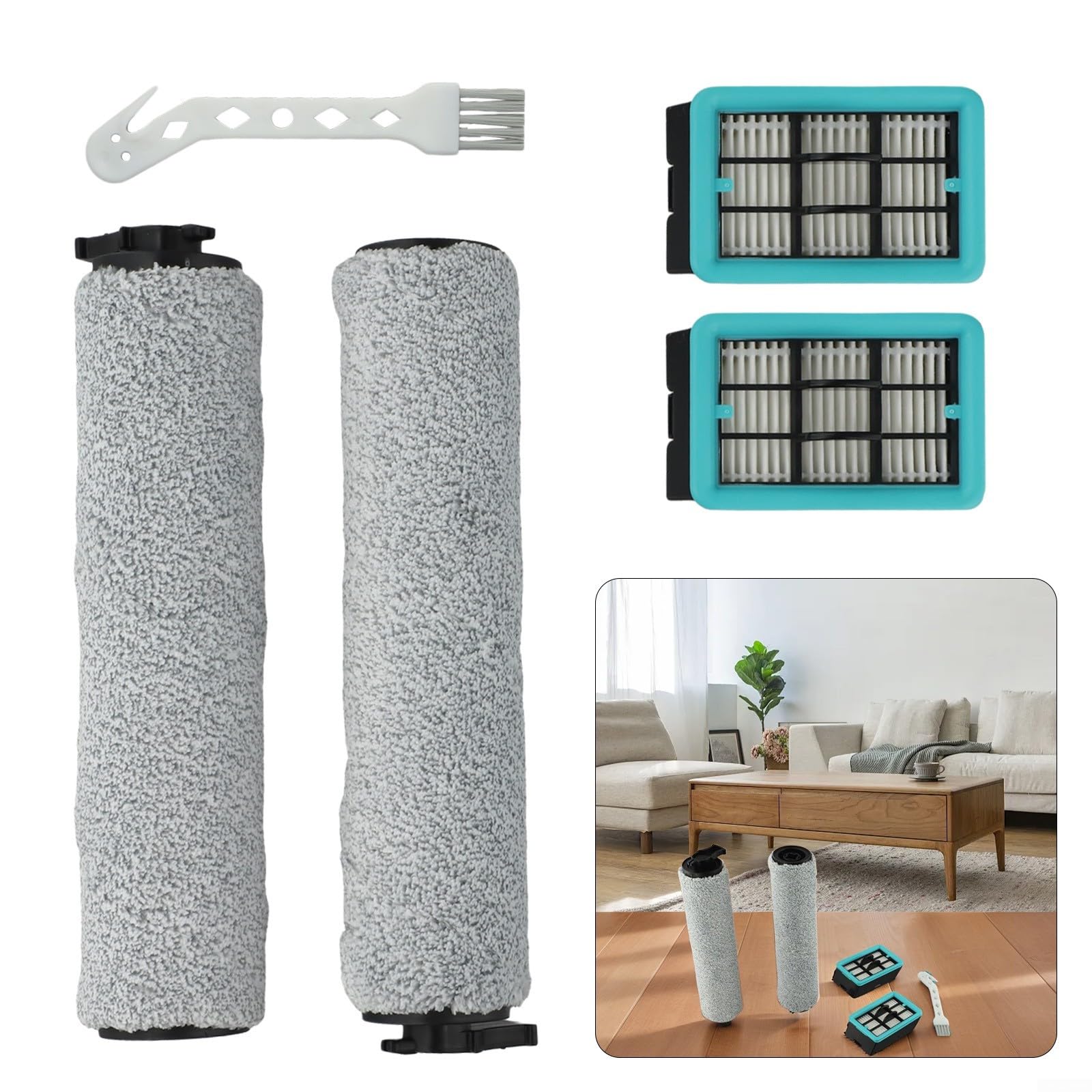 Kit Filtri 1240V 1240W Set Di 2 Filtri Circolari Esterni HQRP Per Aspirapolvere Bissell PowerForce Helix Senza Sacco 1240V/1240W Philips Regolabarba