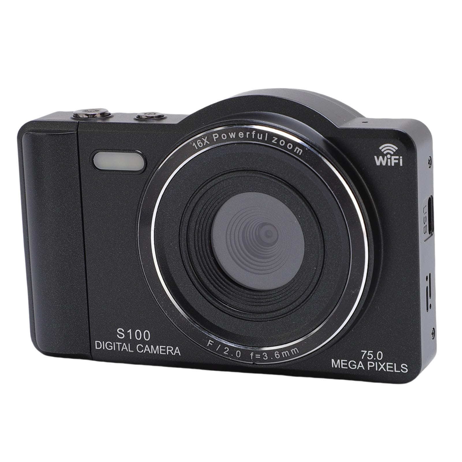 4K Digital Camera, 75MP Autofocus WiFi Video Cameras with Dual Lens, 2.8", 16x Digital Zoom, Built in Flash, Vlogging Camera for Photography, Travel (Black)-picture-38