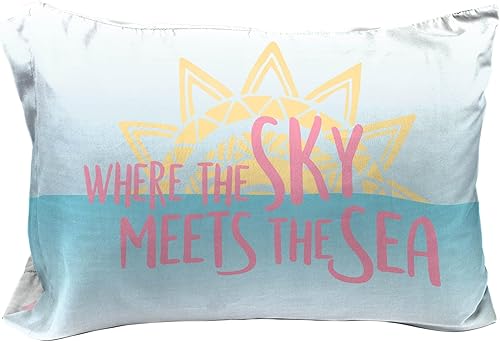 Miniatura 2 de Jay Franco Disney Moana - Juego de 1 funda de almohada reversible, diseño de retazos tropicales de doble cara, con Pua, ropa de cama súper suave