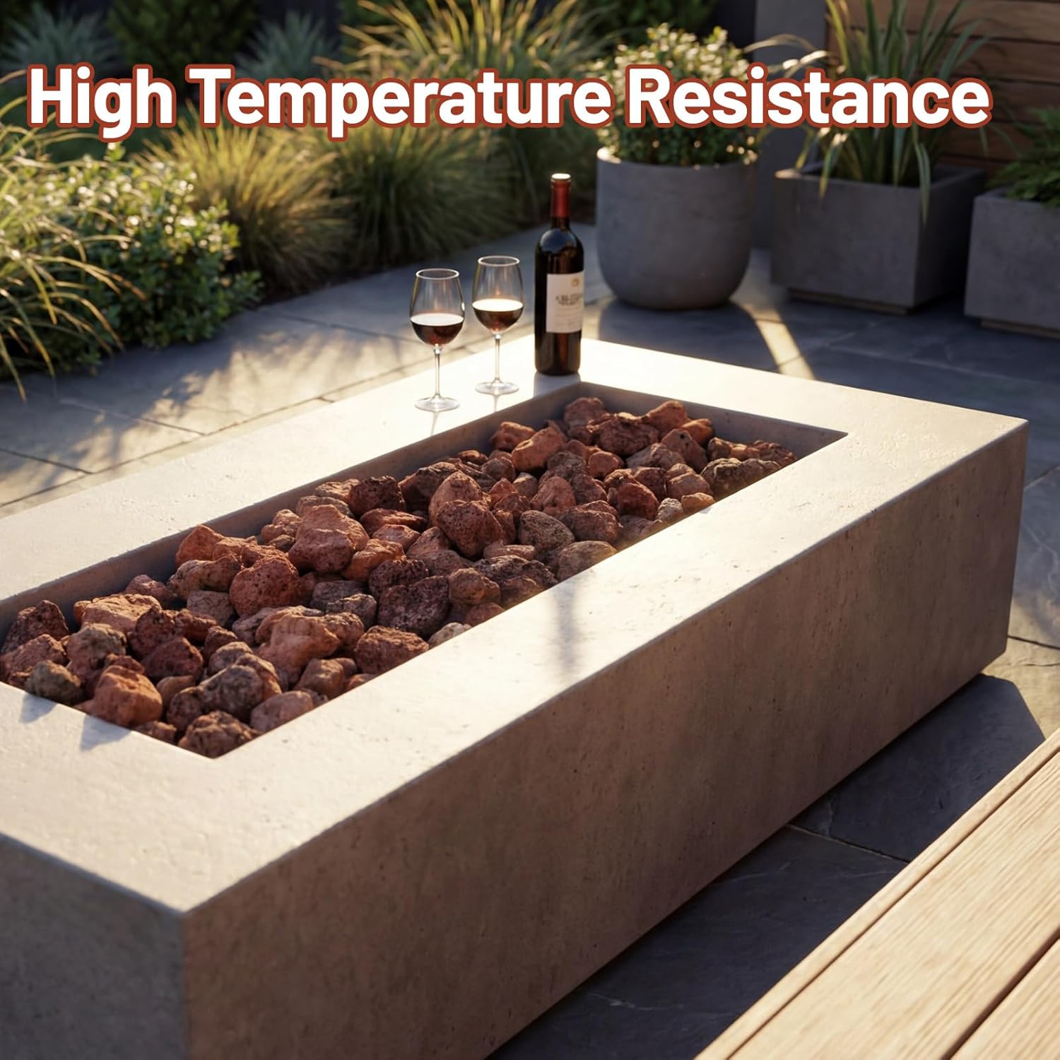 20 Pounds Red Lava Rocks for Fire Pits, Fireplaces, Perfect for Gas Log Sets, Gas Grills, Landscape Design, Suitable for Both Indoor and Outdoor Applications (1.2"-2")