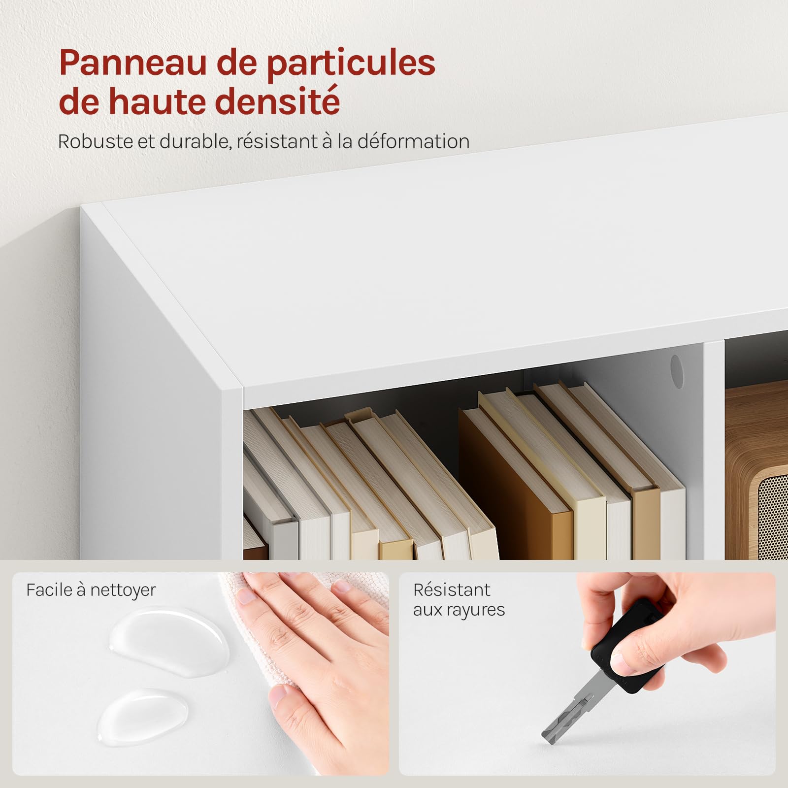 WOLTU Bibliothèque Ouverte, Meuble de Rangement Étagère