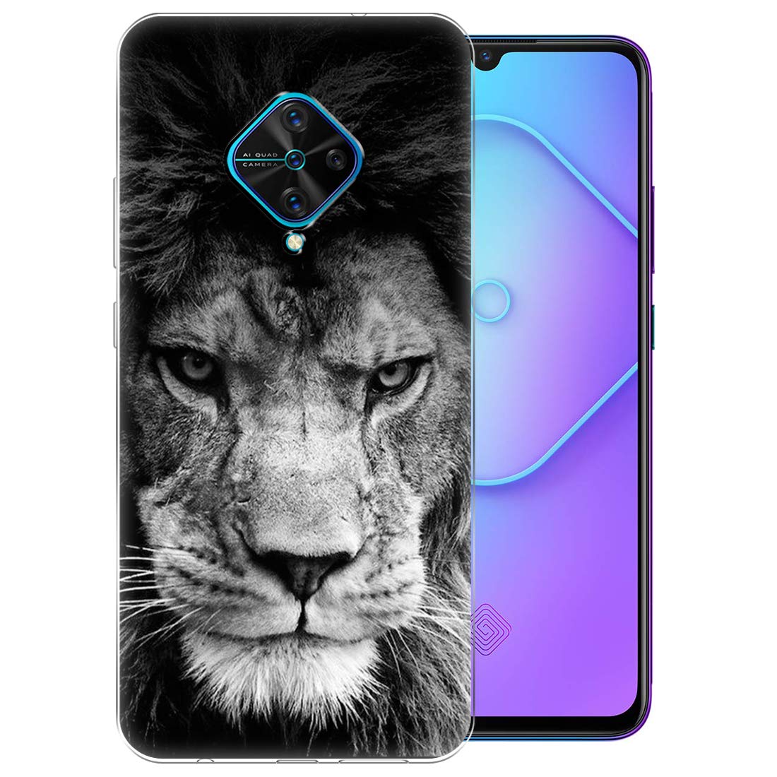 Fashionury Lion Designer Printed Soft Silicone Back Case Cover for Vivo S1 Pro/Vivo S1 Pro Back Cover (B0842NYSWZ) Amazon Price History, Amazon Price Tracker