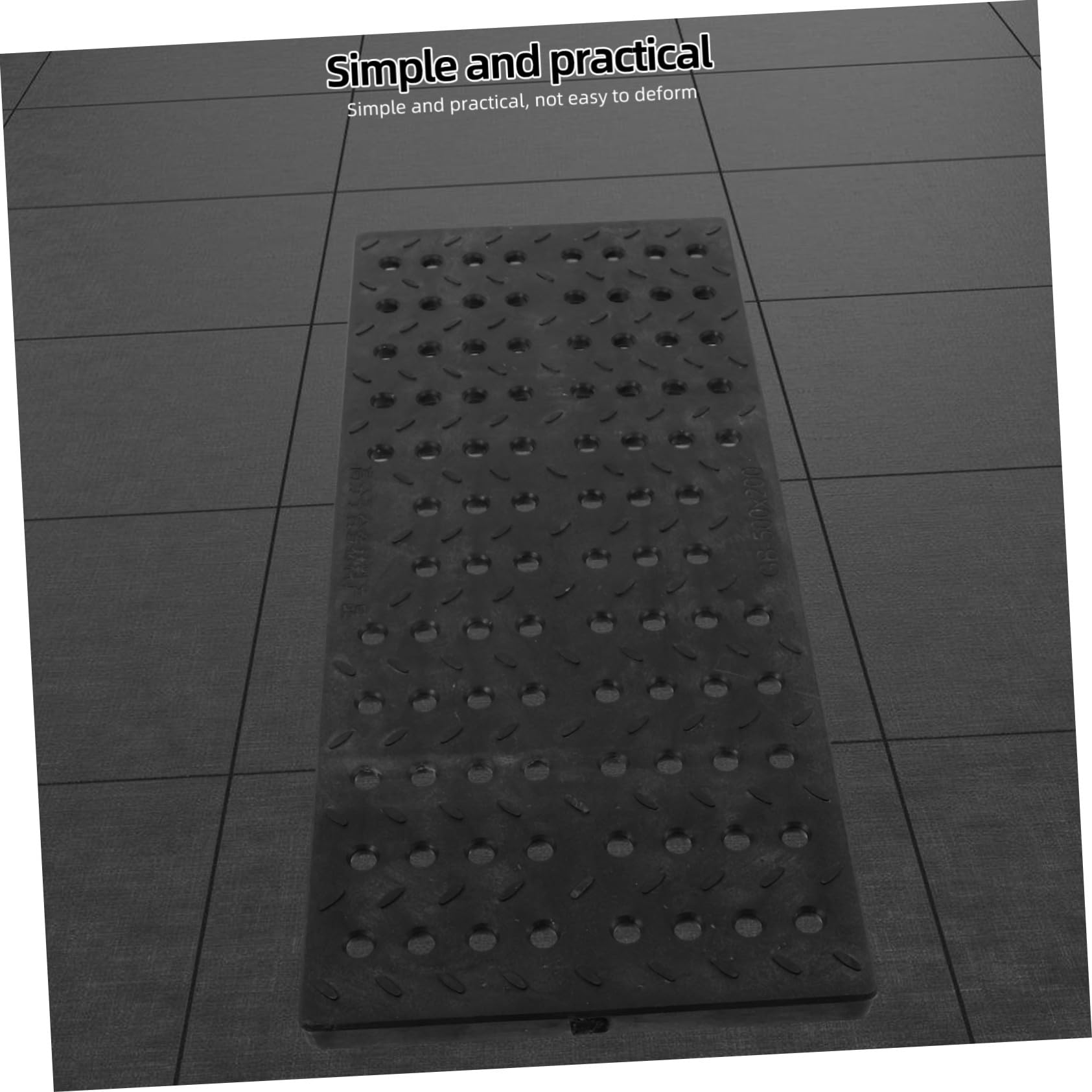 Solidna plastikowa osłona odpływowa wykopu, 200 x 500 mm, wymienna kratka kanalizacyjna z okrągłymi otworami do kuchni i ochrony rynny na zewnątrz, niezbędne akcesorium drenażowe do restauracji i