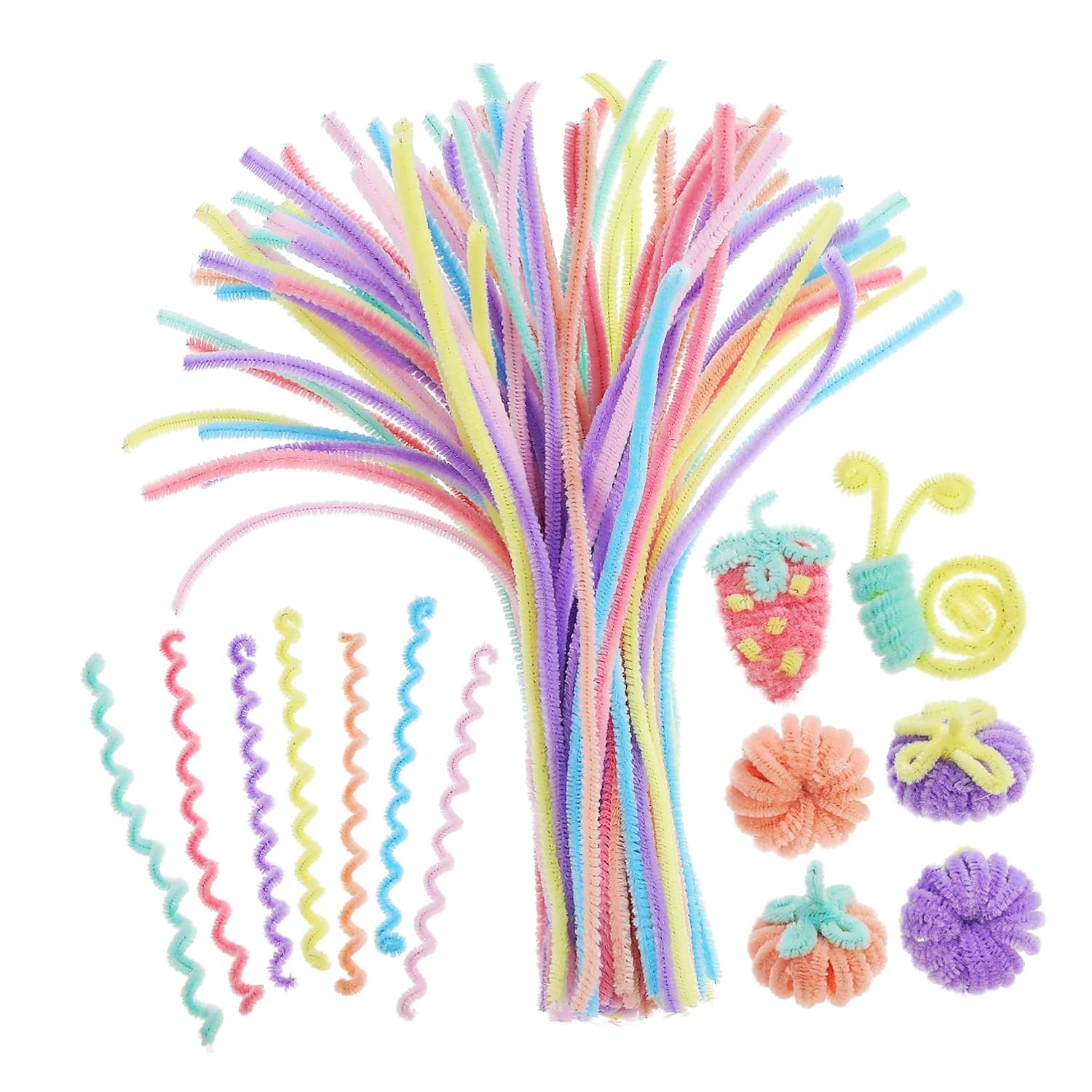 900pcs Twisting Sticks for Crafts Chenille Pipe Cleaners Versatile Craft Stems for Art Projects for Decorations and Creative Ideas