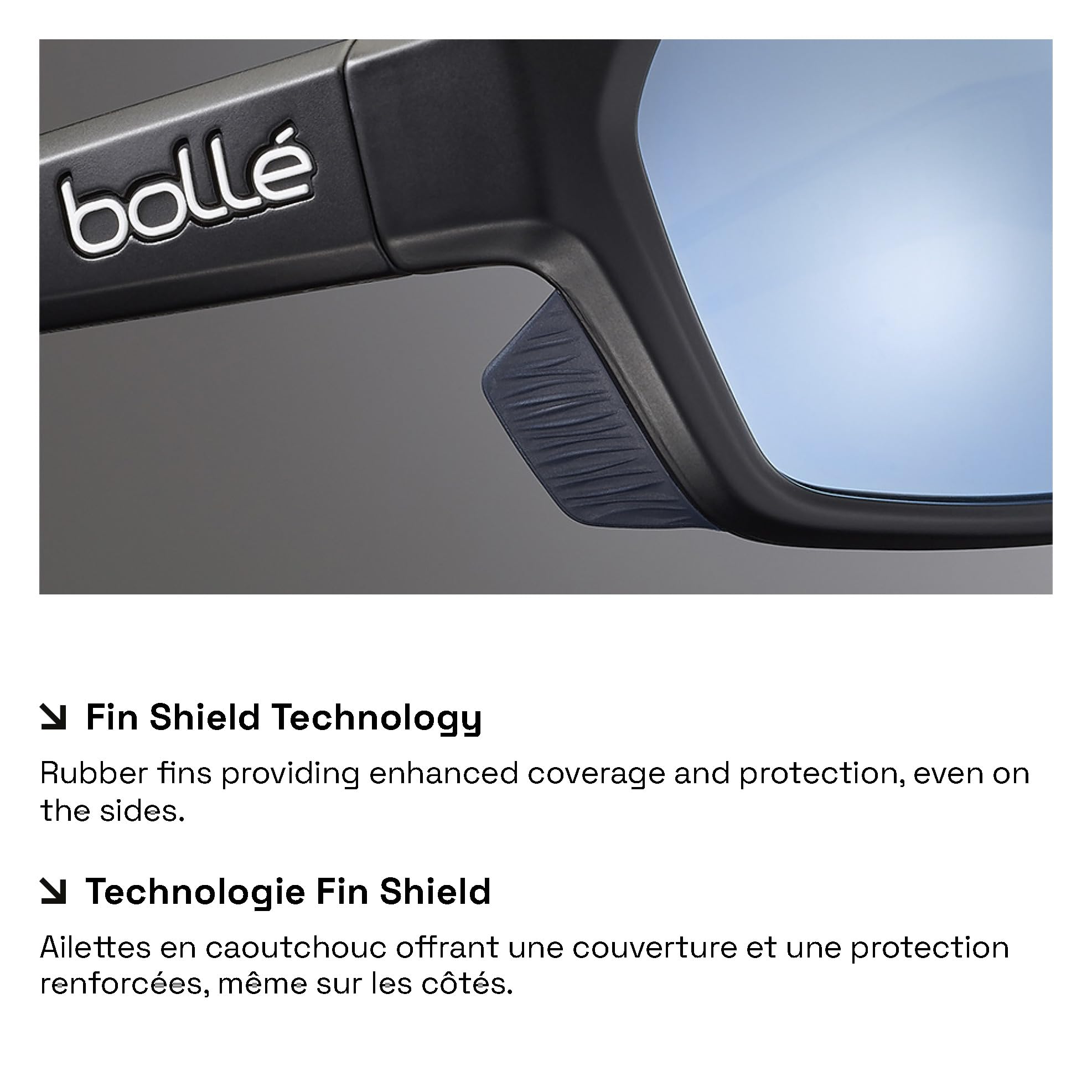 BOLLE SINGLASSES AIRFIN Black Matte Blue - TNS Polarized