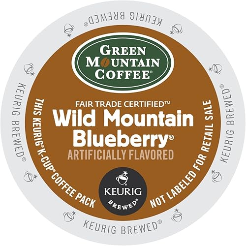 Green Mountain Café Wild Mountain Arándanos, Paquete de porción copa-K para batidoras Keurig copa-K, Marrón
