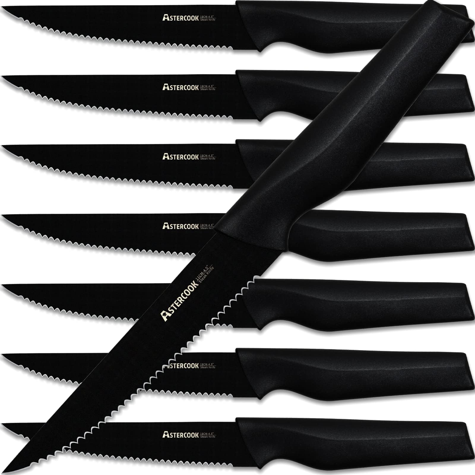 Domestic Corner Stainless Steel Steak Knife Set of 6