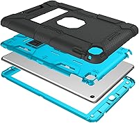 Vista 5 de BENTOBEN Funda para iPad Air 2, híbrida a prueba de golpes, con función atril, resistente a los golpes, a prueba de caídas, para iPad Air 2