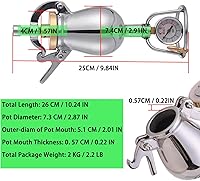 Vista 4 de Mini máquina de palomitas de maíz retro de 7.8 fl oz, máquina de palomitas de maíz a la antigua, de acero inoxidable, pequeñas máquinas de palomitas